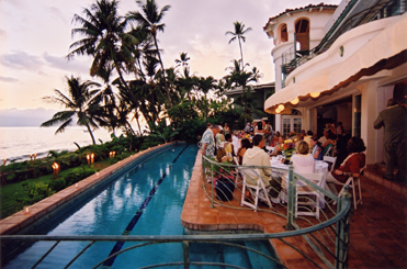 sunset dinner by the ocean